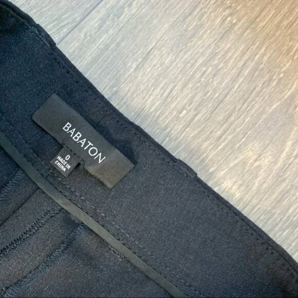 Aritzia Babaton Women’s Pants Pleated Straight Leg Trousers Whimsigoth navy blue - Picture 9 of 14